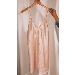 Christian Dior pink satin slip